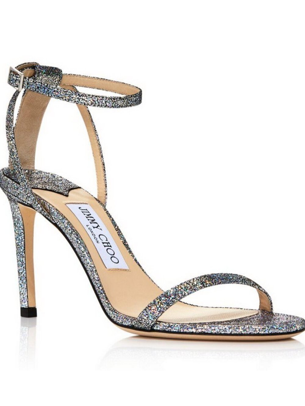 New JIMMY CHOO Minny 85 Hologram Sandals, EU 40, 85mm Stiletto, Made in Italy